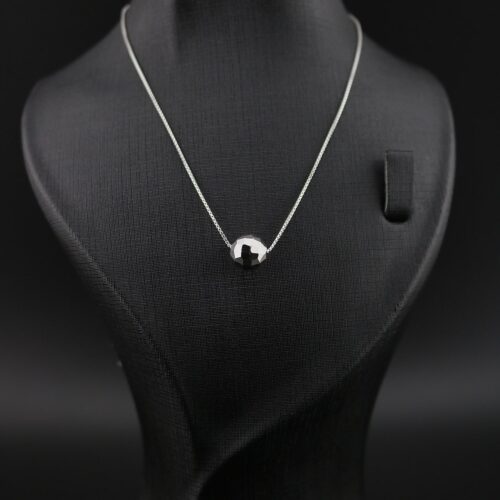 مدال نقره زنجیردار طرح جواهر گوی mk4012 (1)
