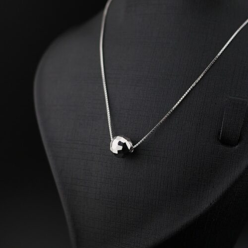 مدال نقره زنجیردار طرح جواهر گوی mk4012 (2)