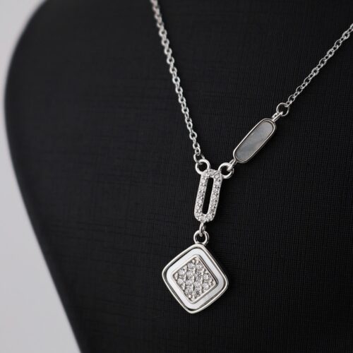 مدال نقره زنجیر دار طرح سه مدال MK4025 (2)
