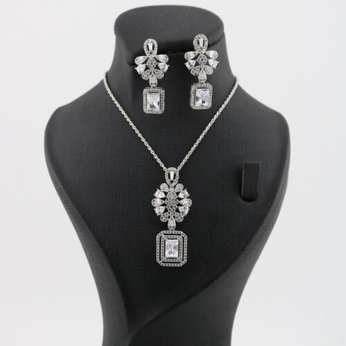 نیم ست نقره طرح جواهر سلنا MK9024 (1)