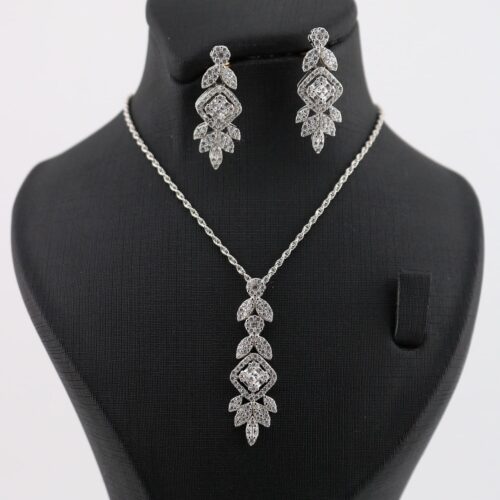 نیم ست نقره طرح جواهر سلنا MK9025 (1)