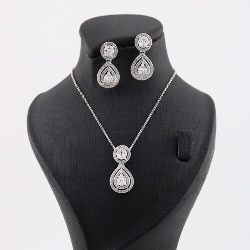 نیم ست نقره طرح جواهر سلنا MK9028 (1)