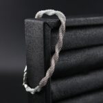 دستبند طرح طنابی نقره mk3025