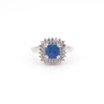 انگشتر نقره طرح جواهر mk6039