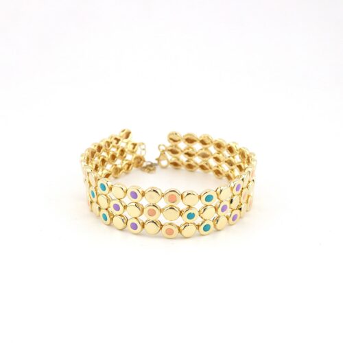 دستبند نقره آبکاری زرد