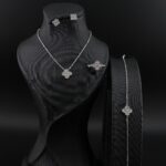 سرویس ونکلیف نگین دار تک گل mk9036