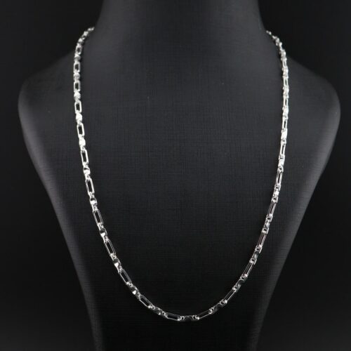 زنجیر نقره مردانه دیپلمات تراش