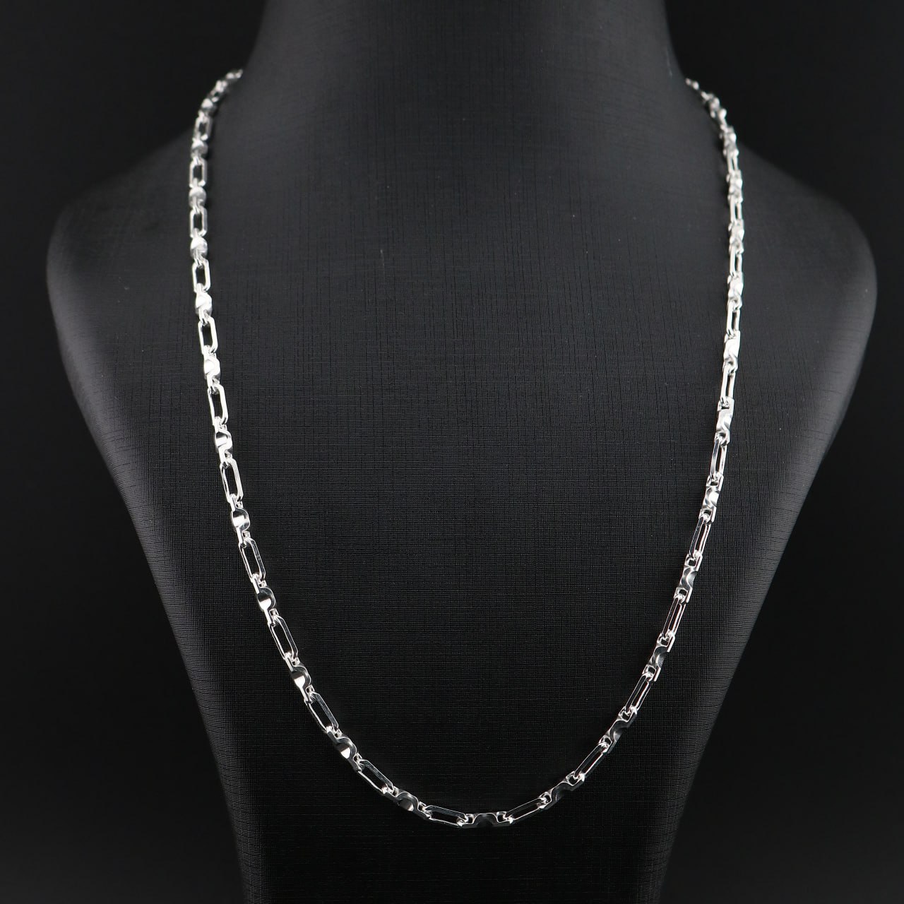 زنجیر نقره مردانه دیپلمات تراش