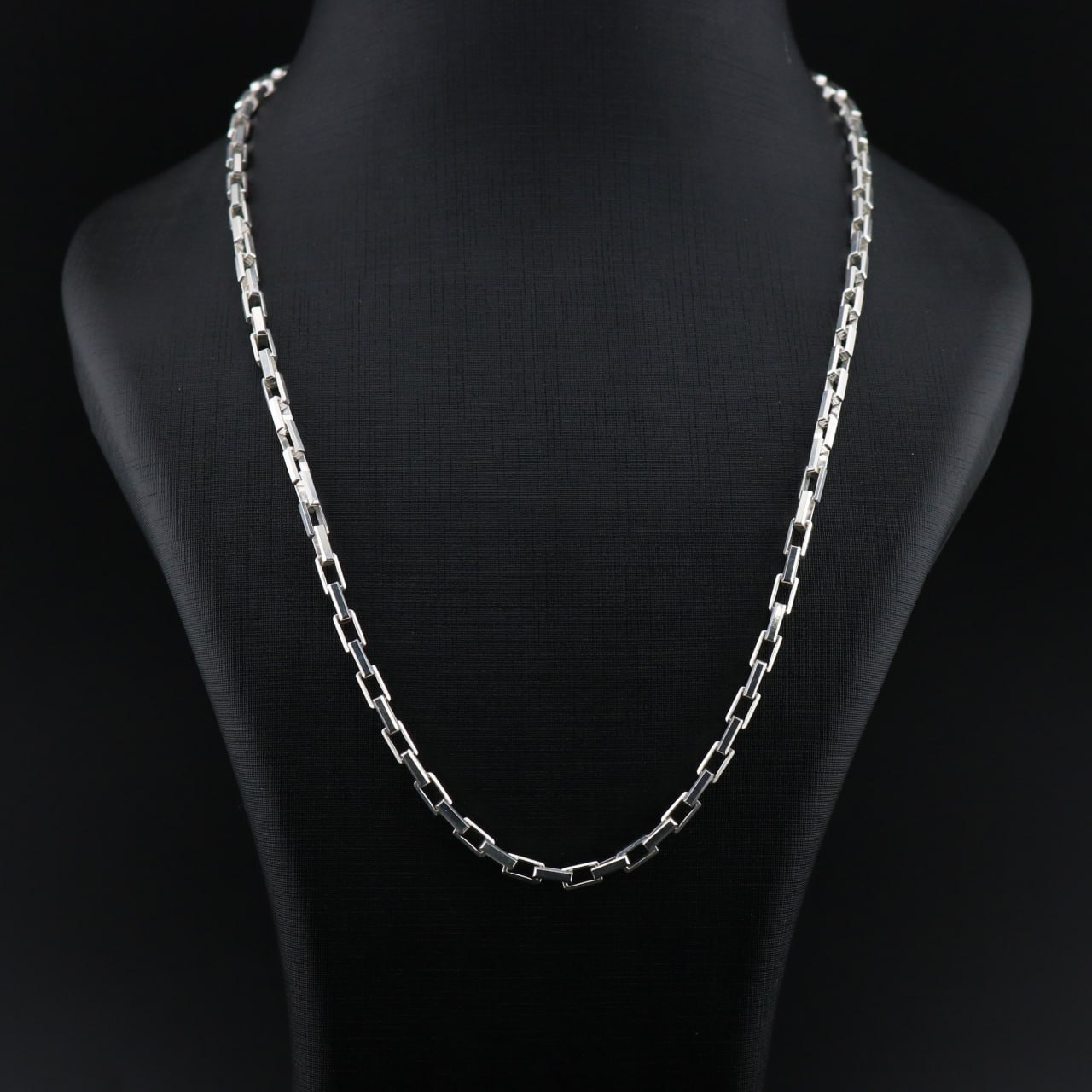 زنجیر نقره مردانه آجری