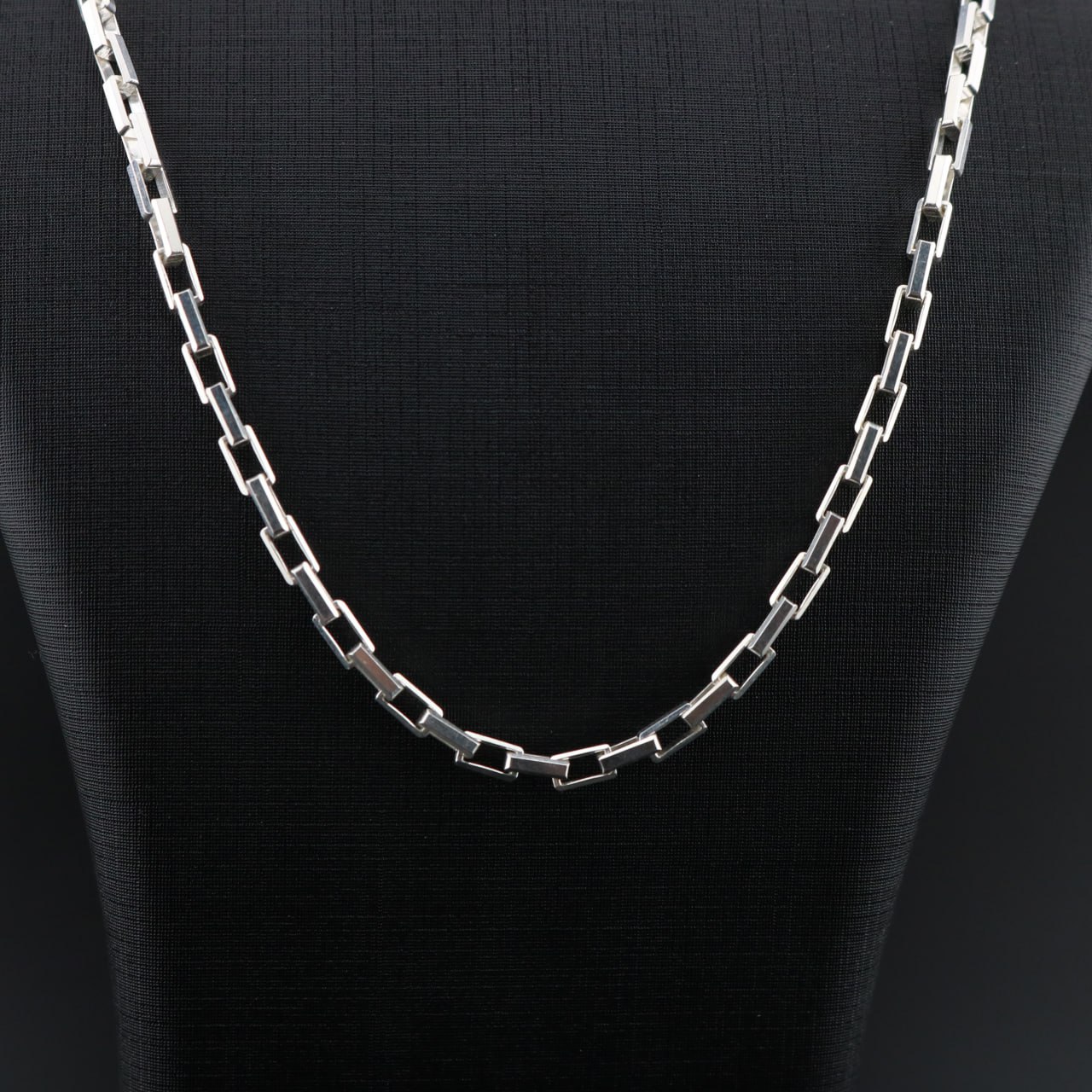 زنجیر نقره مردانه آجری