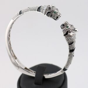 دستبند النگویی  کارتیر نقره mk3040