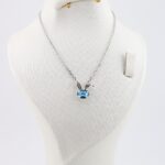 مدال نقره زنجیردار خرگوش سنگ سوارفسکی  mk4075