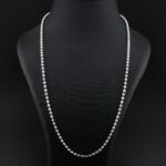 زنجیر نقره مردانه ساچمه ای تراش  mk4049