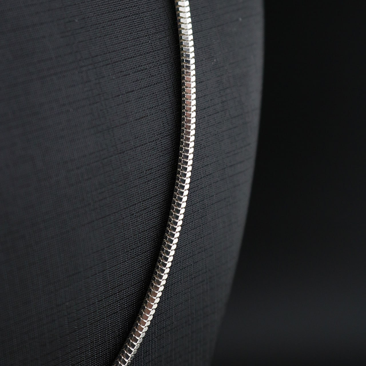 زنجیر نقره مردانه ماری گرد