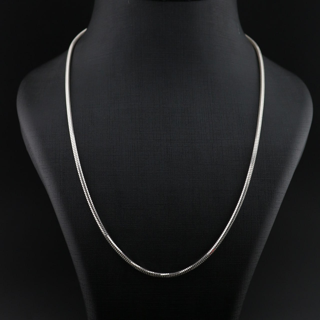 زنجیر نقره مردانه ماری گرد