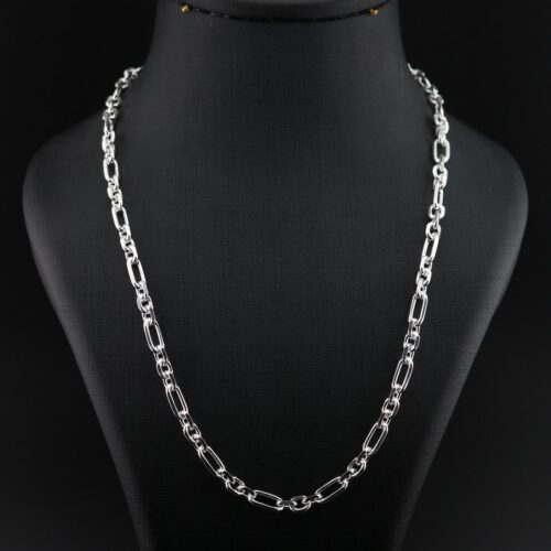 زنجیر نقره مردانه آجری