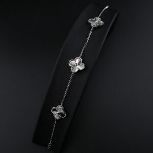 دستبند ونکلیف تراش نقره mk3044