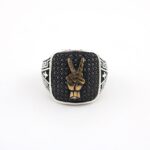 انگشتر نقره مردانه طرح ورساچه  mk4605