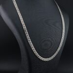زنجیر نقره مردانه کارتیر دوبل آبکاری رادیوم mk4082