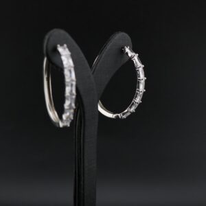 گوشواره نقره طرح جواهر mk2014