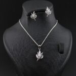 نیم ست نقره طرح گندمی mk9054