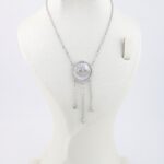 زنجیر نقره زنانه طرح چشم نظر صدفی mk4088