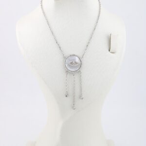 زنجیر نقره زنانه طرح چشم نظر صدفی mk4088