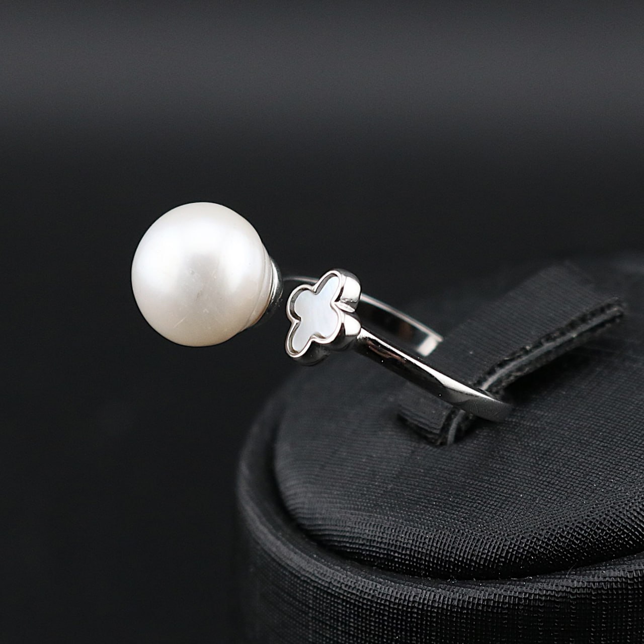 انگشتر نقره مروارید پرورشی ونکلیف