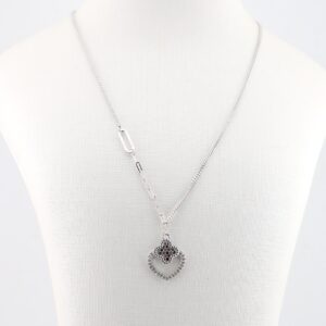 زنجیر نقره زنانه تراش ونکلیف قلبی mk4093