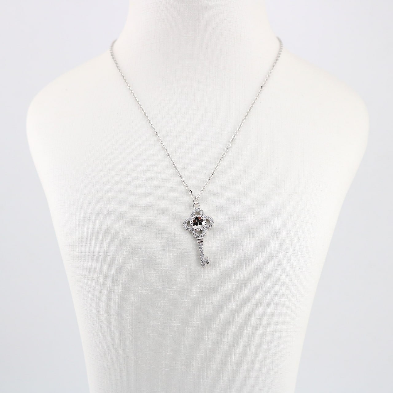 زنجیر نقره زنانه تراش طرح کلید