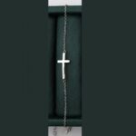 دستبند زنجیر طرح صلیب نقره mk3061