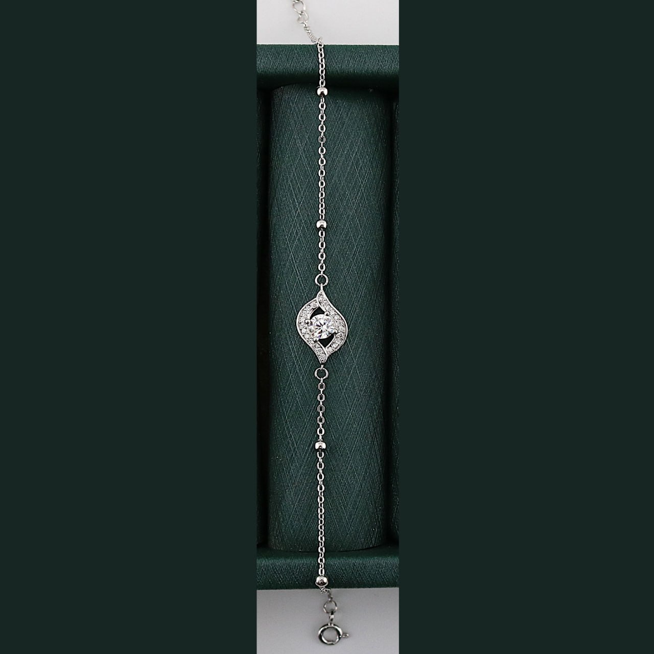 دستبند طرح جواهر نقره