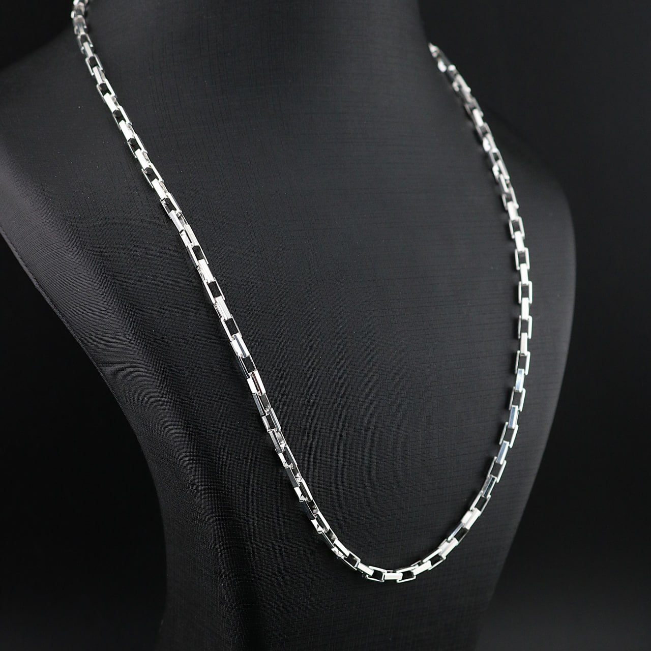 زنجیر نقره مردانه آجری