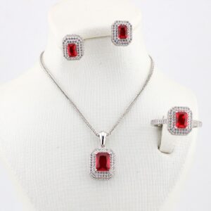 نیم ست یلدا طرح جواهری نقره MK 9068