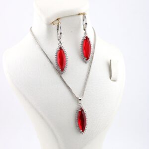 نیم ست یلدا طرح جواهری نقره mk9070