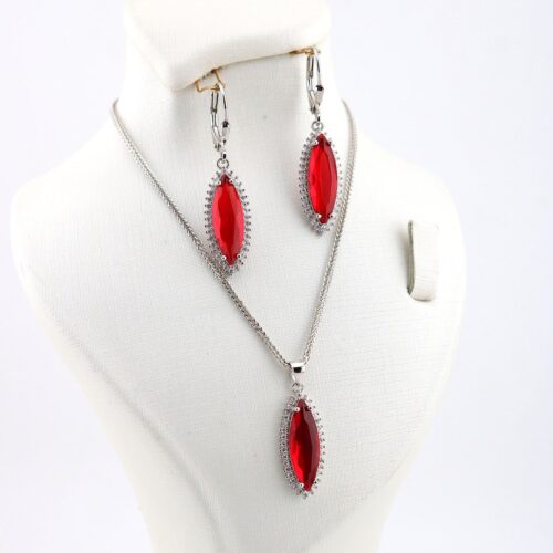 نیم ست یلدا طرح جواهری نقره mk9070