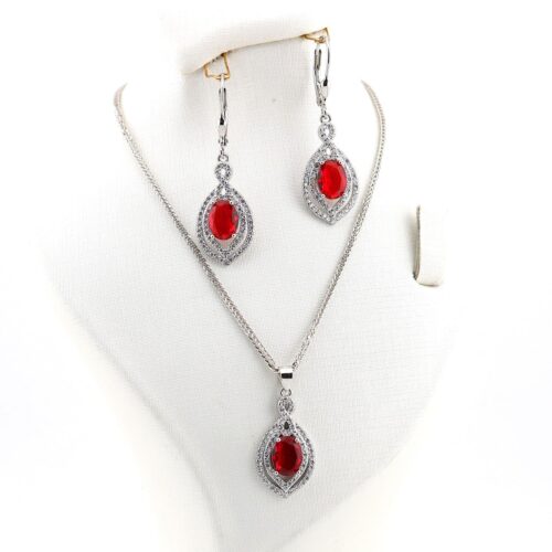 نیم ست یلدا طرح جواهری نقره mk9071