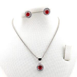 نیم ست یلدا طرح جواهری نقره mk9072