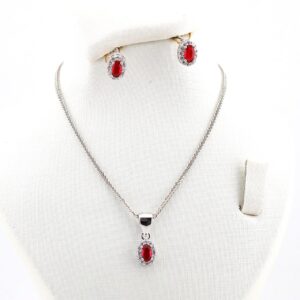 نیم ست یلدا طرح جواهری نقره mk9073