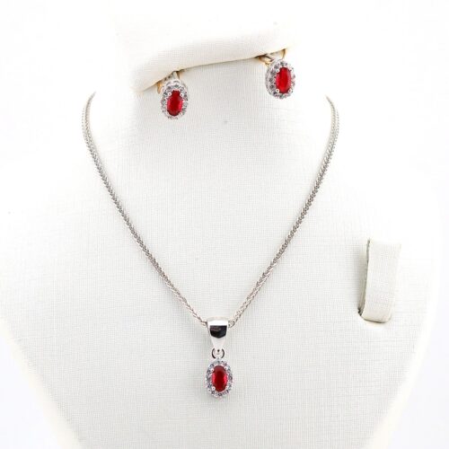 نیم ست یلدا طرح جواهری نقره mk9073