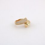 انگشتر نقره آبکاری طلایی رنگ mk6074