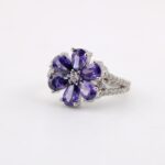 انگشتر نقره  طرح جواهر mk6078