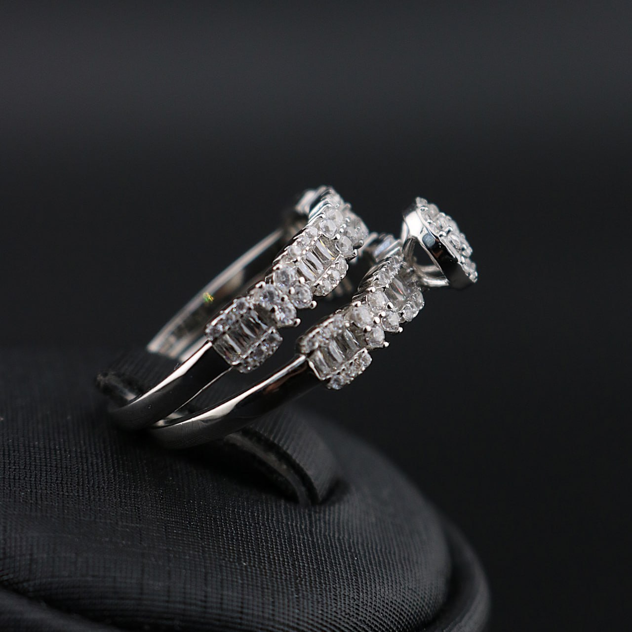 انگشتر نقره حلقه پشت حلقه