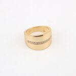 انگشتر نقره آبکاری طلایی رنگ mk6076